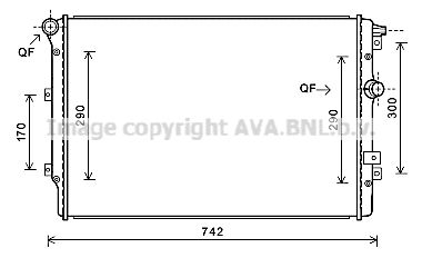 AVA QUALITY COOLING Jäähdytin,moottorin jäähdytys VW2324